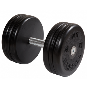 Гантель неразборная с невращающейся ручкой классик 28 кг MB-FdbEM-BN28 MB Barbell