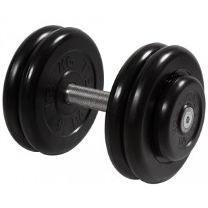 Гантель неразборная с невращающейся ручкой профи 23,5 кг MB-FdbM-BN23,5 MB Barbell