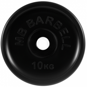 Диск для штанги 10кг d=50мм евро-классик черный MB-PltBE-10 MB Barbell