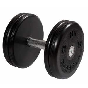 Гантель неразборная с вращающейся ручкой классик 20кг MB-FdbEM-B20 MB Barbell