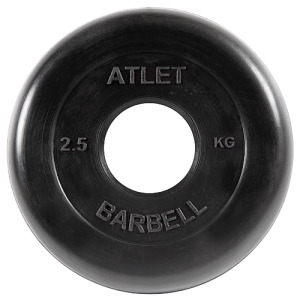 Диск для штанги 2,5кг d=50мм черный MB-AtletB51-2,5 MB Barbell