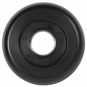 Диск для штанги 1кг d=31мм черный MB-PltB31-1 MB Barbell