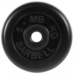 Диск для штанги 5кг d=31мм черный MB-PltB31-5 MB Barbell