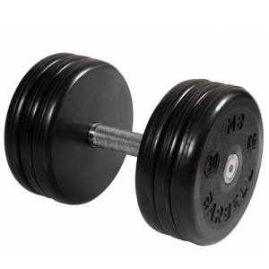 Гантель неразборная с невращающейся ручкой классик 30кг MB-FdbEM-BN30 MB Barbell