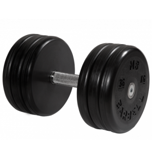 Гантель неразборная с невращающейся ручкой классик 36 кг MB-FdbEM-BN36 MB Barbell