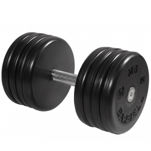Гантель неразборная с невращающейся ручкой классик 42 кг MB-FdbEM-BN42 MB Barbell