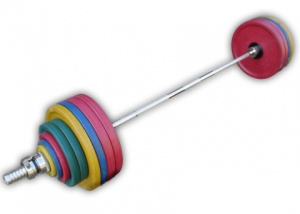 Штанга олимпийская цветная евро-классик d=50мм 150 кг HARD MB-CE50-150-2200 MB Barbell