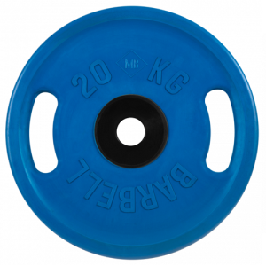 Диск для штанги 20кг d=50мм евро-классик с ручками синий MB-PltCS-20 MB Barbell