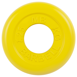 Диск для штанги 1,25кг d=50мм желтый MB-PltC51-1,25 MB Barbell