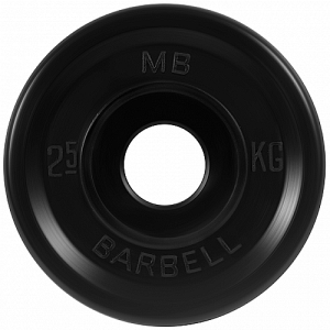 Диск для штанги 2,5кг d=50мм евро-классик черный MB-PltBE-2,5 MB Barbell