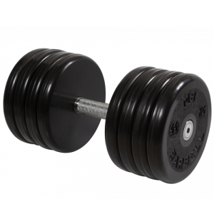 Гантель неразборная с невращающейся ручкой классик 44 кг MB-FdbEM-BN44 MB Barbell