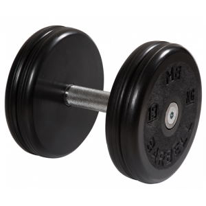 Гантель неразборная с невращающейся ручкой классик 19 кг MB-FdbEM-BN19 MB Barbell