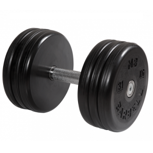Гантель неразборная с вращающейся ручкой классик 31кг MB-FdbEM-B31 MB Barbell