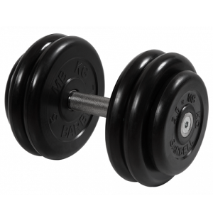 Гантель неразборная с невращающейся ручкой профи 26 кг MB-FdbM-BN26 MB Barbell