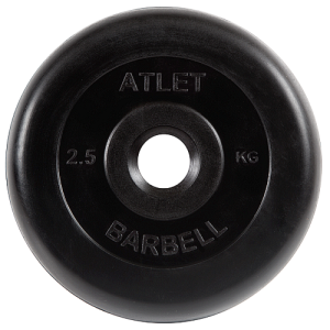 Диск для штанги 2,5кг d=31мм черный MB-AtletB31-2,5 MB Barbell