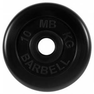 Диск для штанги 10кг d=50мм черный MB-PltB51-10 MB Barbell