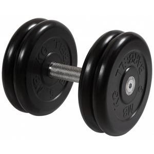 Гантель неразборная с невращающейся ручкой профи 21 кг MB-FdbM-BN21 MB Barbell
