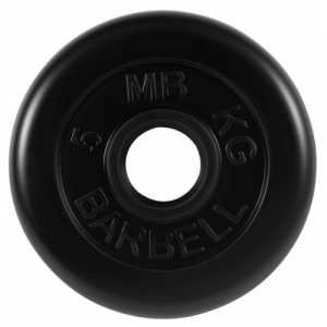 Диск для штанги 5кг d=50мм черный MB-PltB51-5 MB Barbell